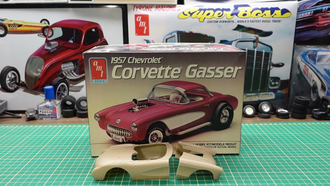Unboxing the AMT 1957 Chevrolet Corvette Gasser #unboxing - YouTube