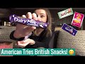 American Tries British Snacks! 😋