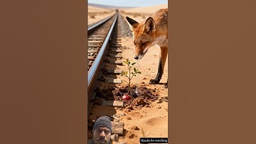The fox saved the pomegranate plant from drying up by watering it. 😭 #ai #tree #save #fox