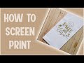 How to Screen Print with Silhouette or Cricut