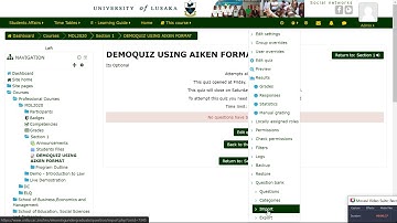 Creating Moodle Quiz using Aiken Format