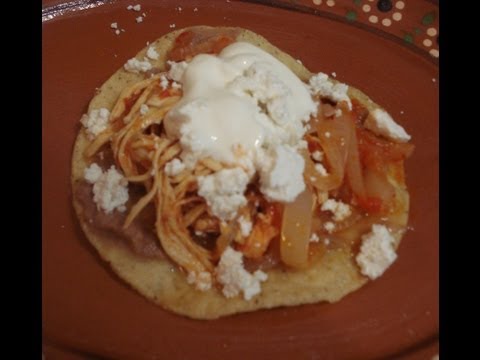 Receta Ricas Tostadas de Tinga  de Pollo