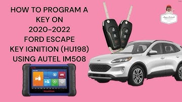 HOW TO PROGRAM A KEY ON 2020-2022 FORD ESCAPE KEY IGNITION (HU198) USING AUTEL IM508
