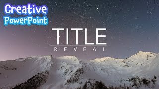 Make a title reveal animation in PowerPoint  Motion graphics in PowerPoint