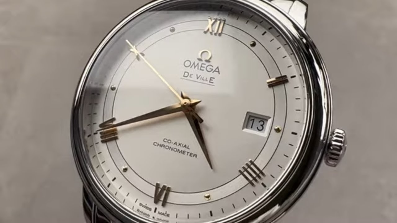 Omega De Ville Prestige 4370 Mother of Pearl Dial, Stainless Steel