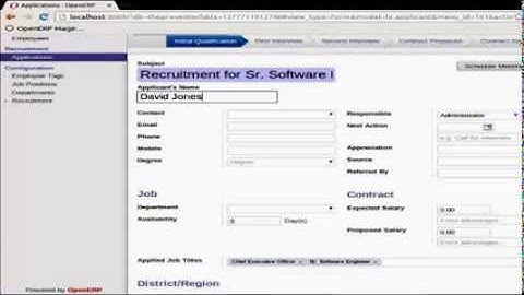 OpenERP 7 HR Recruitment Enhancement - The Proven Technology