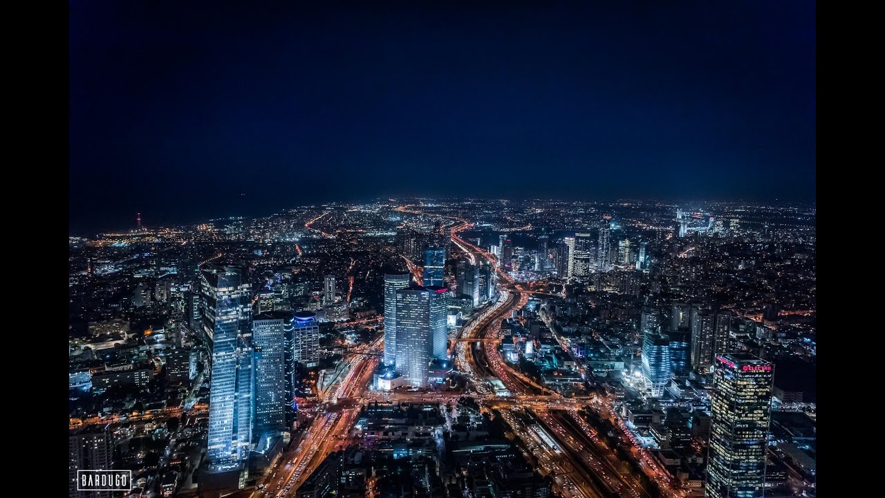 Tel Aviv, Israel - Ben Gurion Airport night takeoff