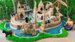 : Dog Rescue From Cave Build Dog Castle And Moat Around Dog House