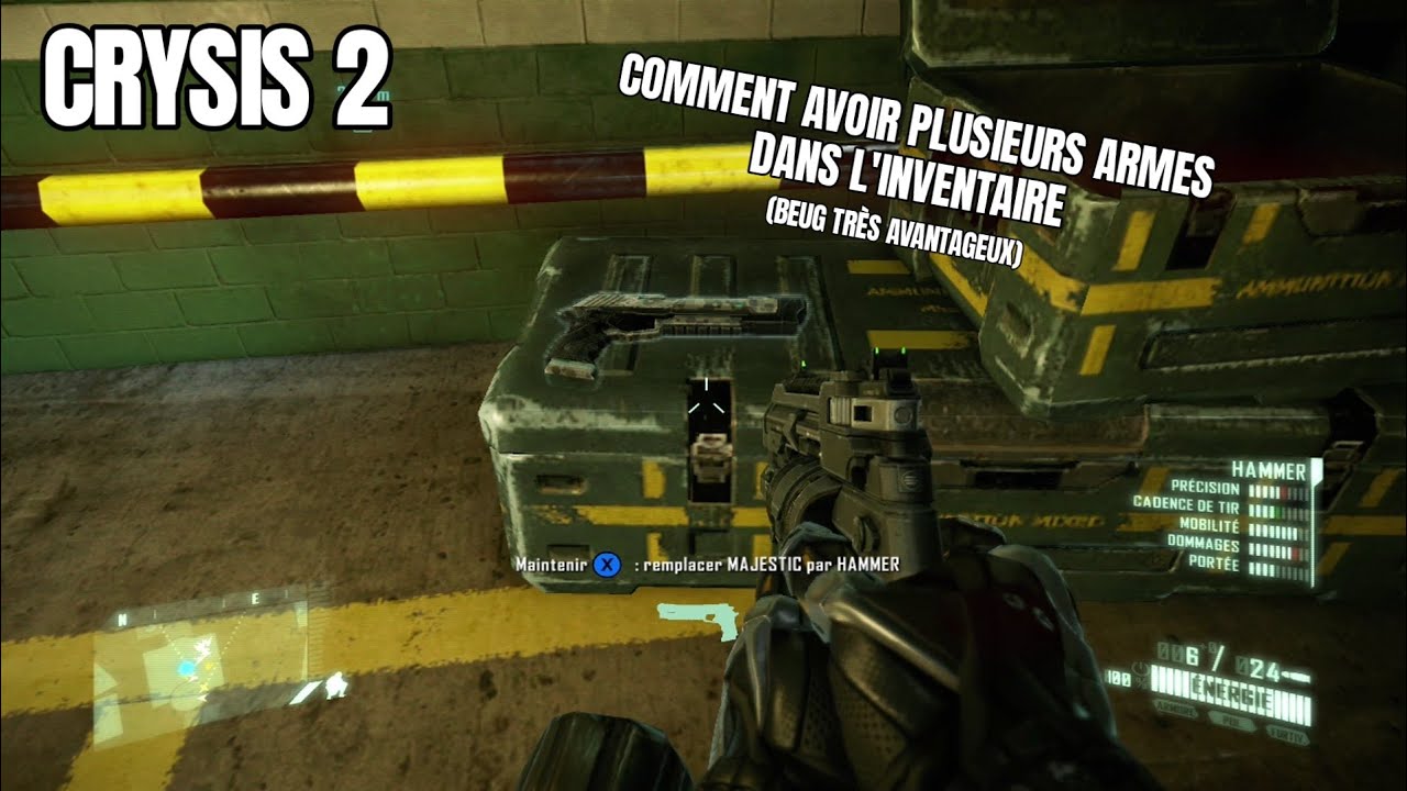 CRYSIS 2 : COMMENT AVOIR PLUSIEURS ARMES DANS L'INVENTAIRE ? VOICI