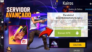 COMO BAIXAR E JOGAR NO SERVIDOR AVANÇADO DO FREE FIRE! COMO COLOCAR O CÓDIGO DE ATIVAÇÃO!!