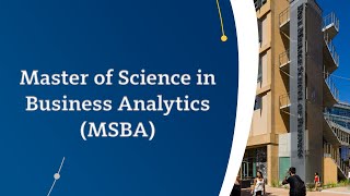 Master of Science in Business Analytics Program | UCI Paul Merage School of Business