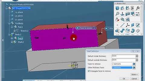 CATIA 3DEXPERIENCE Shell 기능