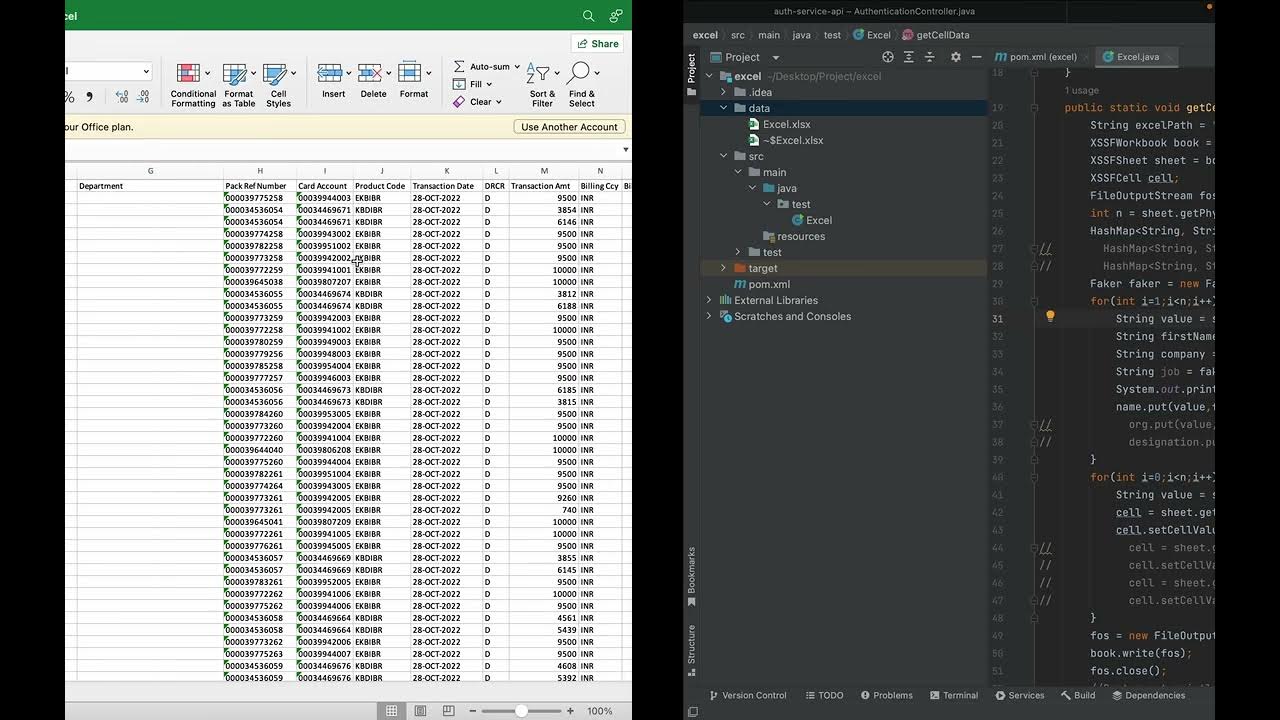 Java Programme to add data into Excel Sheet Add firstName/lastName