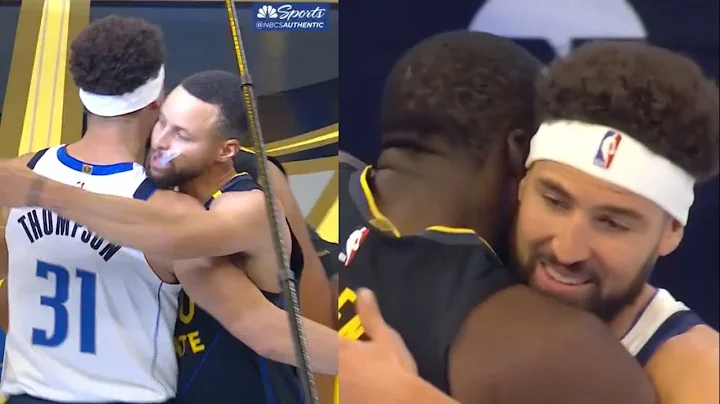 Steph Curry & Draymond Green show love to Klay Thompson before game 🥺