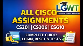 CS201 / CS206 / CS610 Cisco Assignments Complete Guide | Login, Password Reset & Test Solution (VU)