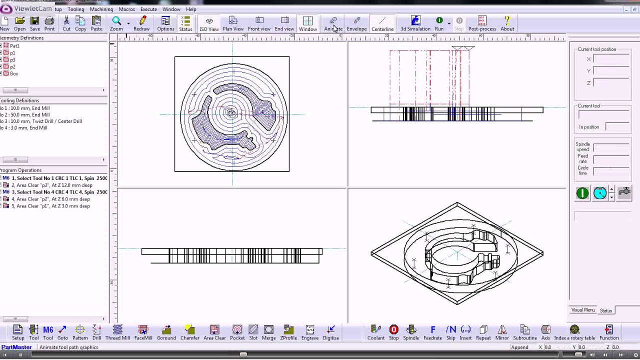 Dolphin CADCAM - Area Clearance with Islands