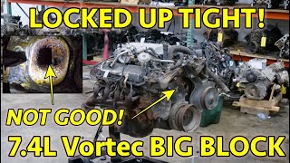 COMPLETELY FROZEN! Vortec 454 7.4L BBC Big Block Chevrolet Teardown. This Was Some Work!