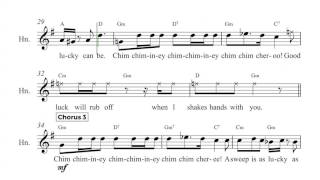 Horn in F - Chim Chim Cher-ee - Marry Poppins Sheet Music, Chords, and Vocals