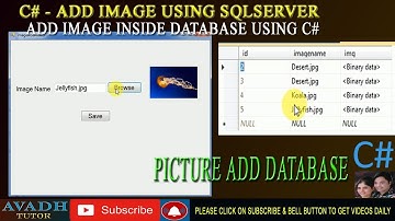 insert image in database using c# with sqlserver || add image using c# with sqlserver