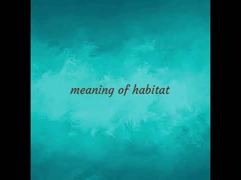 Habitat | meaning of Habitat 