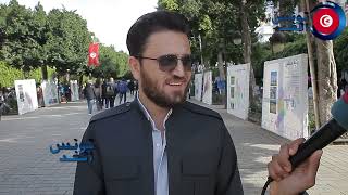 عراقي في تونس باللباس الكردي التقليدي يتكلم اللغة الكردية في الكاميرا