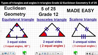 Types of triangles and angles in triangles Grade 12 Euclidean Geometry 5 of 25