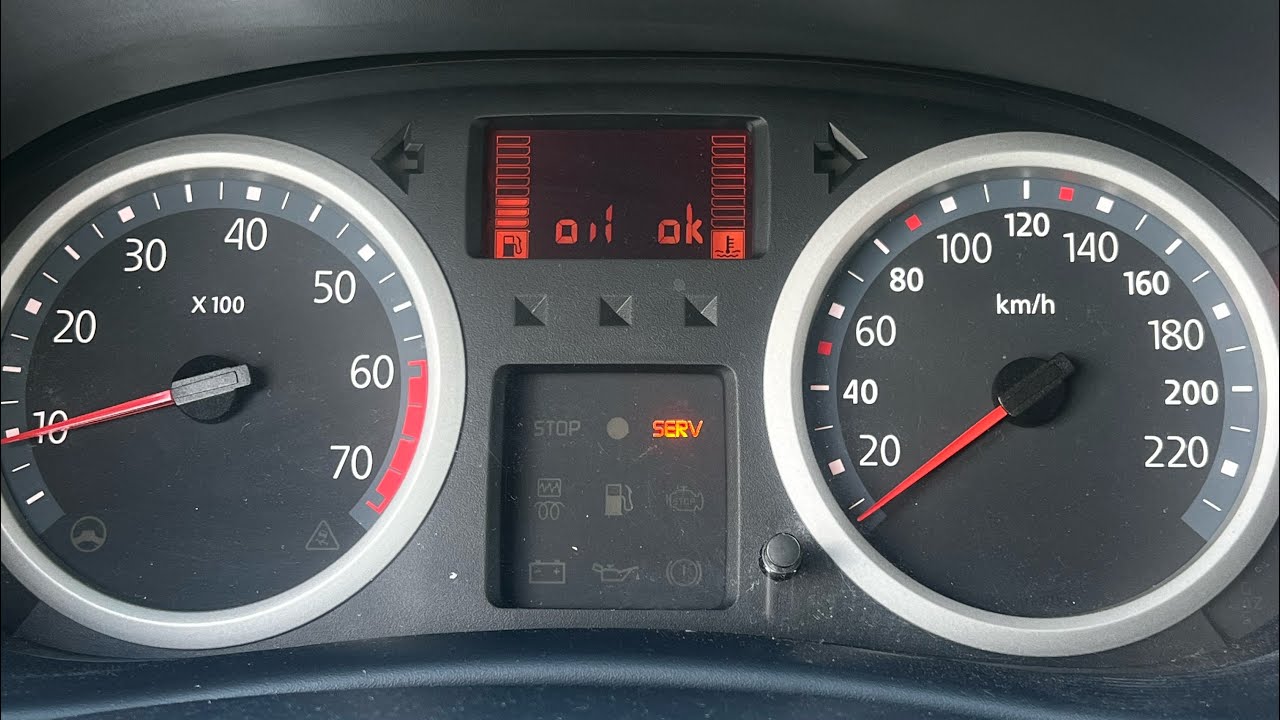 Släck servis lampa på Renault clio                     How to reset service light on Renault clio