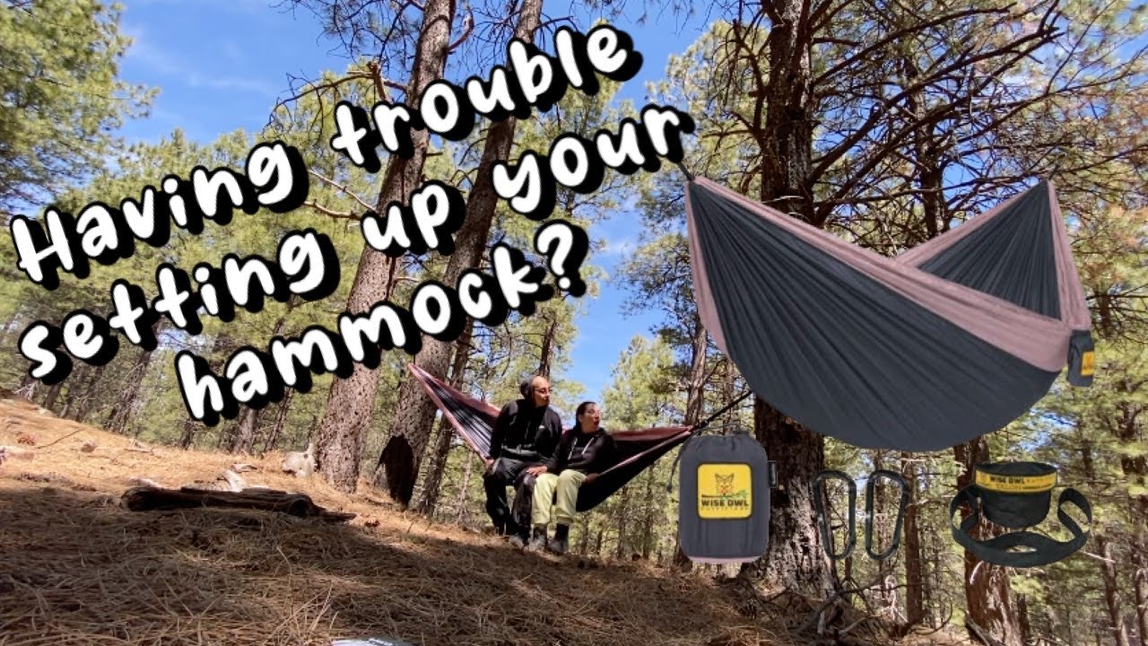 Set up our Wise Owl Outfitters Double Hammock with us! - YouTube