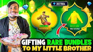 My Brother Reaction When Garena Gifted Me Rare Breakdancer bundle  😱 - Garena Free Fire