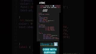 HTML and CSS hovering effect | #shorts #coding screenshot 5