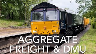 Aggregate Freight and Diesel Multiple Unit at Rishton Station East Lancashire Line 19/05/2026