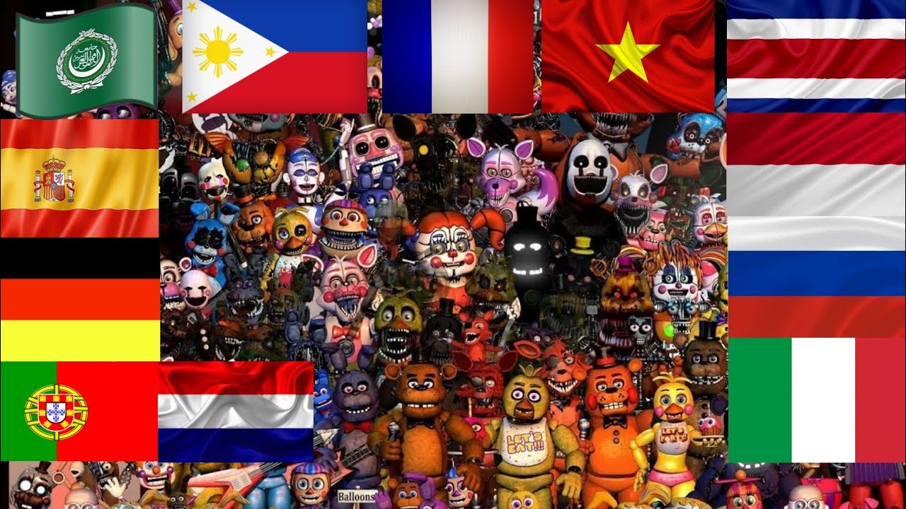 DAISY | FNAF | PROTOTYPE EXPERIMENT 1006 IN DIFFERENT LANGUAGES