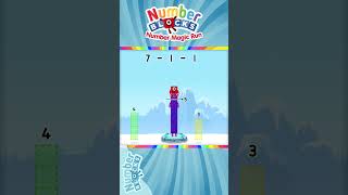 Numberblocks 5 Number Magic Run - Subtract 7 - 1 - 1 = 5 using Numberblocks! | CBeebies Go Explore