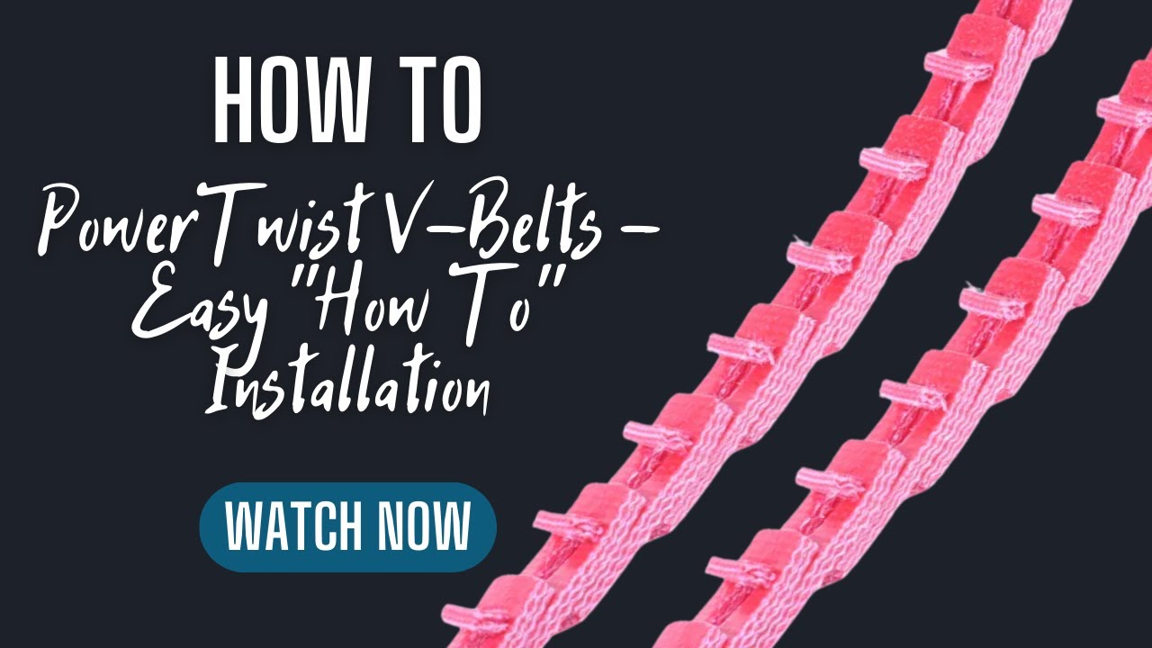 PowerTwist V-Belts - Easy "How To" Installation - YouTube