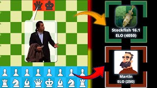 Just a Queen ‼️ Stockfish 16.1 (4050) VS Martin (250)