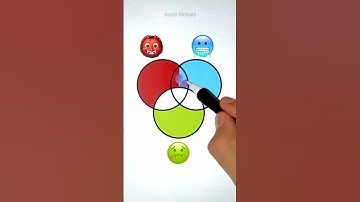 Satisfying Emoji Color Mixing Tiktok🥶 #relaxingart #drawing #mix #colors #mixing #emojimixing #art