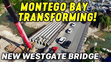 Jamaica Moves Forward! Westgate Bridge Laying Begins | Montego Bay Perimeter Road Project