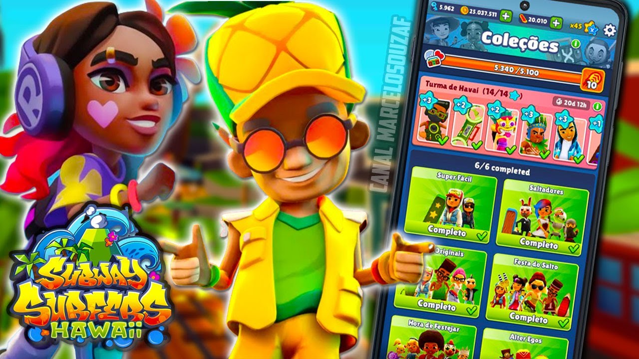 Subway Surfers Hawaii 2023 com Coleções de Personagens 