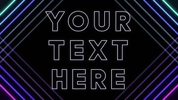 EDM NeonText  - Customisable animated video loop