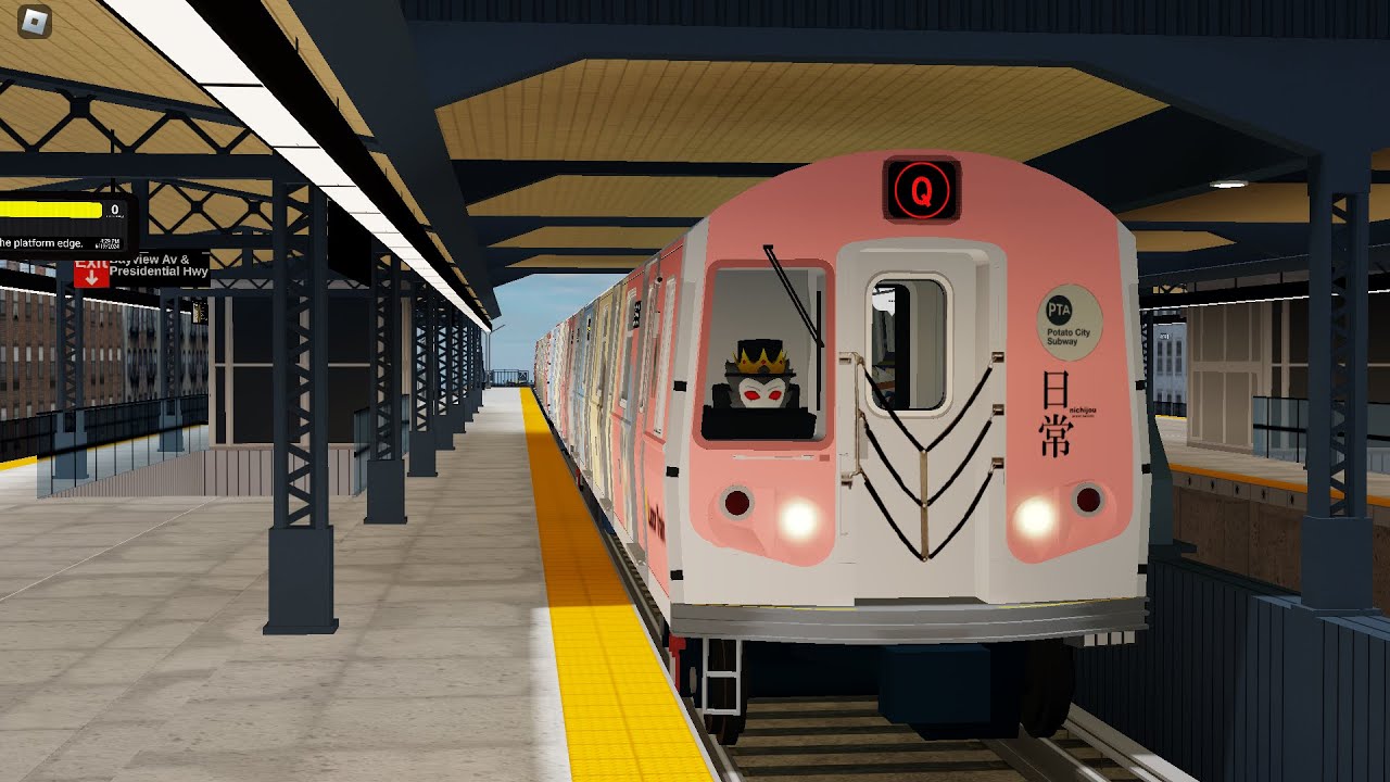 PTA Subway, Potatoburg bound R143 (Nichijou) Q train at Presidental ...