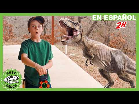 Parque de T-Rex | ¡Corre! ¡El T-Rex Está Detrás de Ti! | Videos de dinosaurios y juguetes para niños