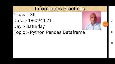 Class XII Informatics Practices 18 09 2021 By Mr  Praveen Singh