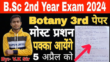 B.Sc 2nd year Exam2024 most important questions Paper 3rd Pteridophytes, Gymnosperms and paleobotany