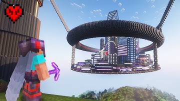 I Built A Floating City In Minecraft Hardcore