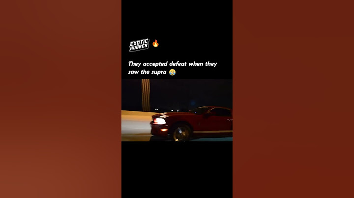 Mustang accepted defeat when he saw the Supra