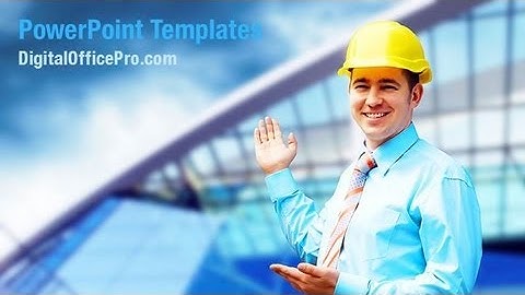 Architect PowerPoint Template Backgrounds - DigitalOfficePro #09434W