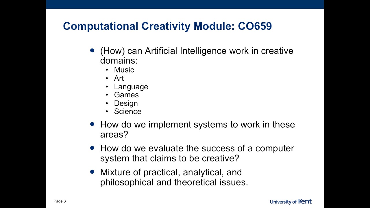 Computational Creativity Introduction