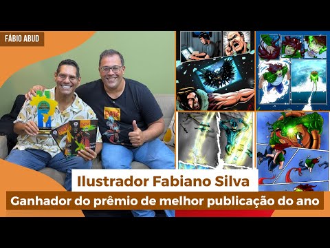 O ganhador do prêmio de melhor publicação do ano, Fabiano Silva, no Programa Fábio Abud