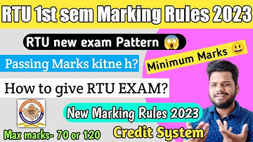 RTU 1st sem exam new Marking Rules 2023 😱| How to give RTU Exam? | RTU Exam Pattern | RTU new Exam