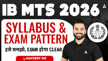 IB MTS New Vacancy 2025 | IB MTS Syllabus 2025 | IB MTS Exam Pattern | IB MTS Recruitment 2026